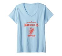 Donna Quartiers Nord Marseilles Boxing Club Francia - Pugilato Maglietta con Collo a V