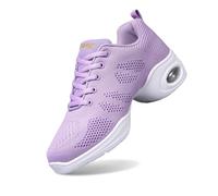 Donna Quattro Stagioni Maglia Traspirante Cuscino Aria Fondo Morbido Tendenza Sport Tempo Libero Jazz Hip hop Moderno Scarpe da Danza, Viola 4, 40 EU