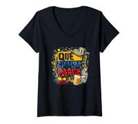 Donna Que Chimba Parce Colombiano Orgoglio Divertente Latino Grafica Maglietta con Collo a V