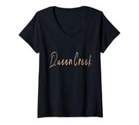 Donna Queen Creek Arizona Vintage design elegante Maglietta con Collo a V