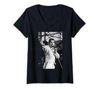 Donna Queen Freddie Mercury Magic Tour St James' Park Newcastle Maglietta con Collo a V