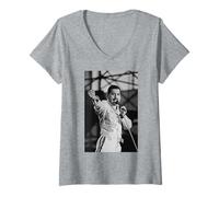 Donna Queen Magic Tour St James' Park Newcastle Freddie Mercury Maglietta con Collo a V