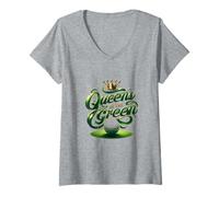 Donna Queens of The Green - Elegante Golf da Donna Maglietta con Collo a V