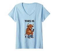 Donna Questa è la Grafica letterale del Gioco di Parole del Toro Maglietta con Collo a V