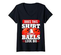 Donna Questa Maglietta Fa sembrare Le Mie Palle da Bowling Maglietta con Collo a V