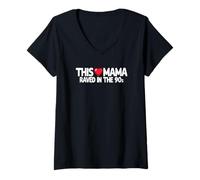 Donna Questa mamma Raved negli anni '90 - Funny House Music Maglietta con Collo a V