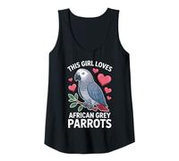 Donna Questa Ragazza AMA i pappagalli Grigi africani Canotta