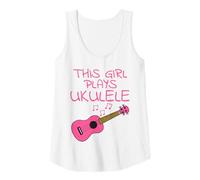 Donna Questa ragazza suona l'ukulele, musicista femminile Canotta