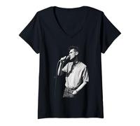 Donna Questo Affascinante Uomo The Smiths Live Morrissey 1984 Maglietta con Collo a V