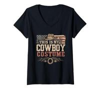 Donna Questo è Il Mio Costume da Cowboy da Cowgirl Western Country Rodeo Maglietta con Collo a V