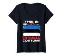 Donna Questo è il mio costume estone Estonia Maglietta con Collo a V