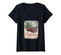 Donna Questo è Il Mio Film di Natale a Guardare Maglietta con Collo a V