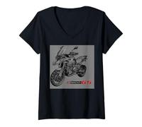 Donna R 1200 GS Bike Adventure Moto Maglietta con Collo a V
