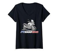 Donna R 1300 GS Moto per Avventure Reali, Amanti del Tour Maglietta con Collo a V