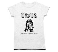 Donna R2D2 Rock Star T-Shirt Jedi Sith Wars Vintage Retrò Donna Bambini