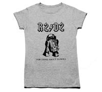 Donna R2D2 Rock Star T-Shirt Jedi Sith Wars Vintage Retrò Donna Bambini