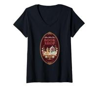 Donna Racconti Vecchi Come Il Tempo Retro Fairytale Book Lover Maglietta con Collo a V