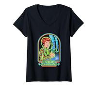 Donna Radiate Positivity Sarcastic Retro Vintage Funny Adult Humor Maglietta con Collo a V