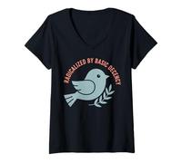 Donna Radicalized by Basic Decency Peace Dove Equality Protest Maglietta con Collo a V