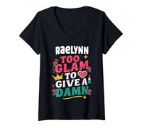 Donna Raelynn Personalized Women's Gift Custom Raelynn Maglietta con Collo a V