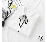 Donna Ragazza Carino Camicetta Colletto Peter Pan Maglia Puff Maniche Casual