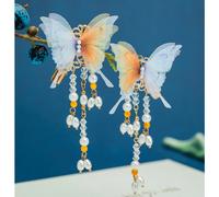 Donna Ragazza Copricapo Farfalla Nappa Capelli Clip Hanfu Forcina Antico Stile