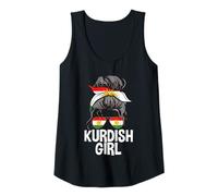 Donna Ragazza Curda Capelli Disordinati Panino Orgoglioso Kurdistan Donna Canotta