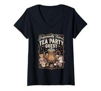 Donna Ragazza papà Tea Party Padre delle Figlie Maglietta con Collo a V