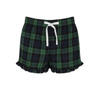 Donna Ragazze Rosso Rosa Blu O Verde Cotone Flanella Tartan Sala Pigiama Shorts