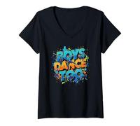Donna Ragazzi Dance Too Cool Dancing Dancer Regali Maglietta con Collo a V