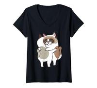 Donna Ragdoll hugs Maglietta con Collo a V
