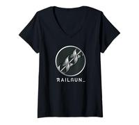 Donna RAILGUN - Crittografia anonima per la Privacy Blockchain Maglietta con Collo a V