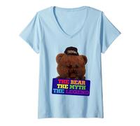 Donna Rainbow Bungle The Bear The Myth Legend Retro Maglietta con Collo a V