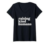 Donna Raising Kind Humans Maglietta con Collo a V
