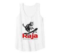 Donna RAJA - Bellissimo nome di ragazza con gatto e skateboard Canotta