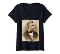 Donna Ralph Waldo Emerson, Famous American Abolitionist And Poet Maglietta con Collo a V