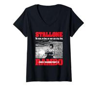 Donna Rambo First Blood No Man No Law No War Action Movie Maglietta con Collo a V