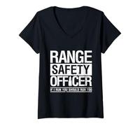 Donna Range Safety Officer Range Gun Range Safety RSO Maglietta con Collo a V