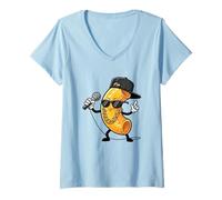 Donna Rapper Mac N Cheese Maglietta con Collo a V