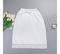 Donna Raso Finta Seta Sottoveste Sottogonna Pizzo Larga Mezza 60 CM Giuntura