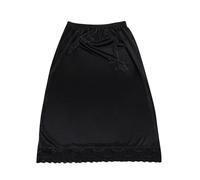 Donna Raso Finta Seta Sottoveste Sottogonna Pizzo Larga Mezza 60 CM Giuntura