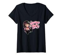 Donna Rawring Scene Girl Emo Pink RAWR Y2K Bubble Text Maglietta con Collo a V