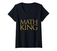 Donna Re Matematica Maglietta con Collo a V