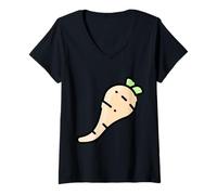 Donna Really Love Parsnips - Ortaggi Vegani a radice per Amanti della pastinaca Maglietta con Collo a V