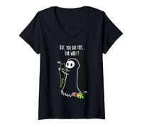 Donna Reaper & Cat Ma l'hai Fatto per Che Simpatico Gattino Maglietta con Collo a V