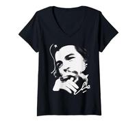 Donna Rebel Cuban Guerrilla Revolution Vintage Che Guevara Maglietta con Collo a V