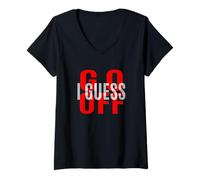 Donna Red Don't Let Me Stop You... Grafica Rossa Maglietta con Collo a V