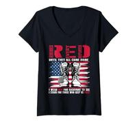 Donna Red Friday Ricorda che tutti hanno schierato bandiera Maglietta con Collo a V
