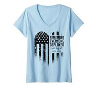 Donna Red Friday Ricorda Che Tutti Hanno schierato Bandiera Maglietta con Collo a V