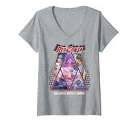 Donna Red Sonja Poster Synthwave Redhead Epic Cyberpunk Anni '80 retrò Maglietta con Collo a V